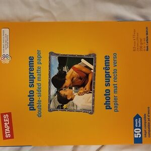 Staples photo supreme double sided matte 8.5" x 11" pack of 50 New Sealed